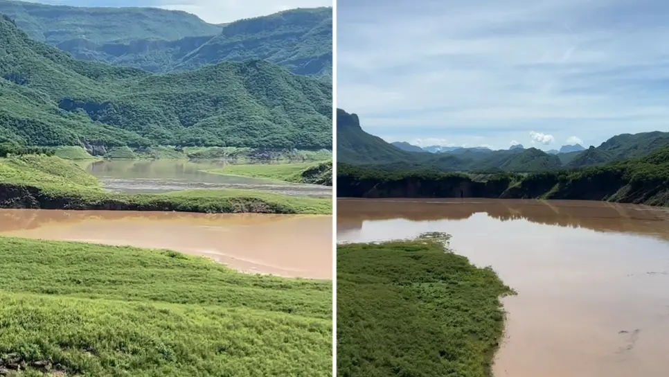 Así se mira la Presa Huites desde "El Chepe"; recibe agua del Río Chínipas | VIDEO