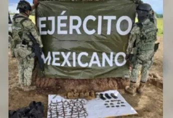 Aseguran artefactos explosivos, cargadores y cartuchos en Navolato