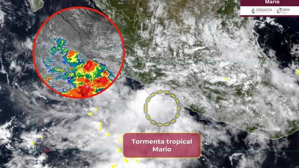 Tormenta Tropical "Mario" en el Pacífico ¿Se convertirá en huracán? Tormenta Tropical "Mario" en el Pacífico ¿Se convertirá en huracán?