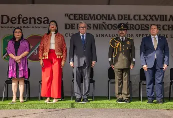 Rocha Moya asiste a ceremonia por aniversario 178 de la Gesta Heroica de Chapultepec