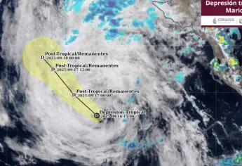 Mario se degrada a depresión tropical frente a la costa occidental de Baja California Sur