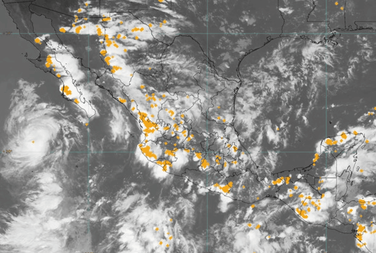 Tormenta Mario ocasionará lluvias muy fuertes en Baja California y Baja California Sur