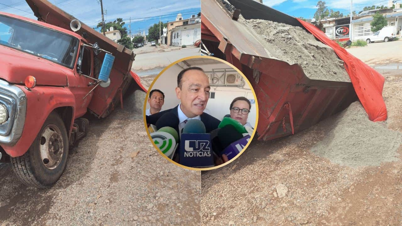 Antigüedad del drenaje y unidades pesadas, causas de socavones en Los Mochis