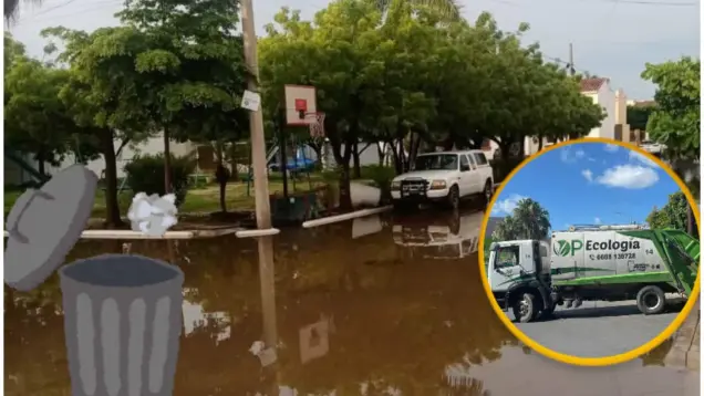 Por la lluvia suspenden recolección de basura en zona rural de Ahome