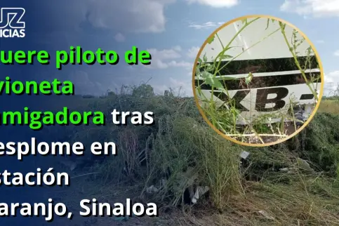 Muere piloto de avioneta fumigadora tras desplome en Estación Naranjo, Sinaloa