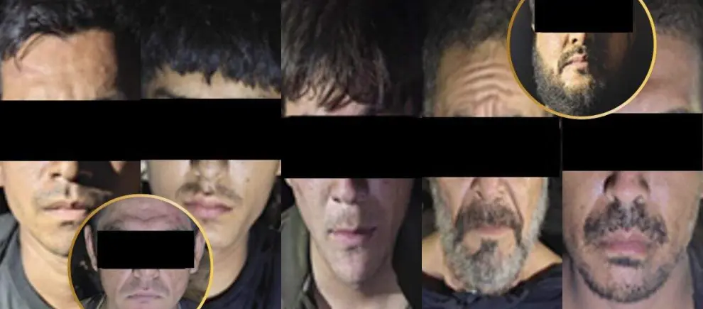 Los Harfuch capturan a 8 sicarios con 10 rifles, 6 camionetas, equipo táctico y municiones, en Navolato