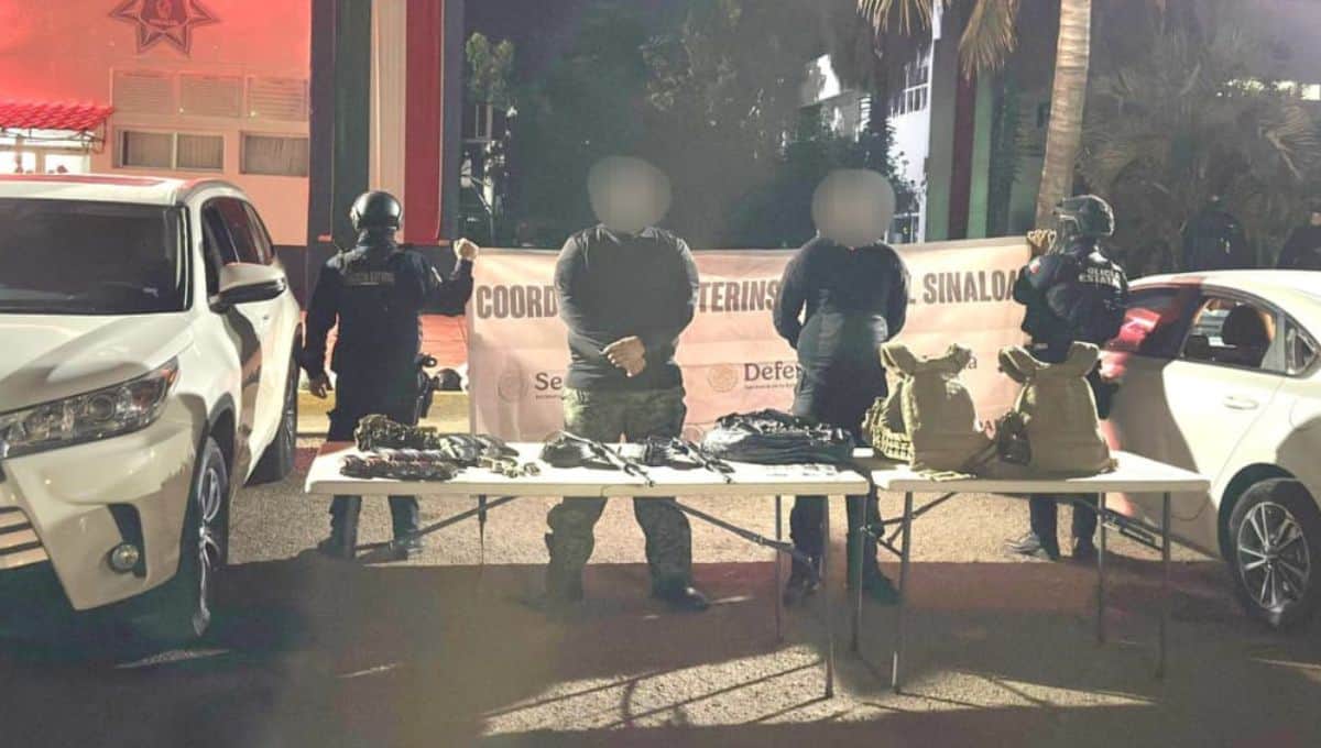 Los detenidos tras el operativo.