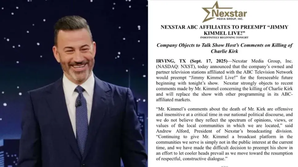 La reconocida cadena ABC la cual es propiedad de Disney tras escuchar el monólogo de Kimmel, estos de inmediato retiraron indefinidamente uno de los programas más vistos y queridos de los aficionados Late night Jimmy Kimmel Live!