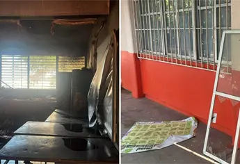 Queman y vandalizan Escuela Secundaría de Bellavista, en Culiacán