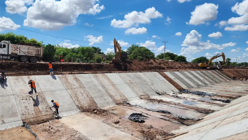 Así va la modernización del Canal Valle en el Distrito de Riego 075 en el norte de Sinaloa