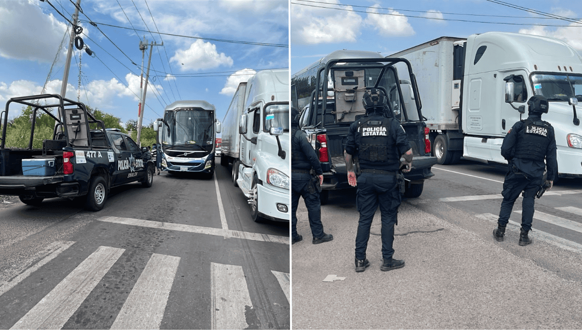 Un autobús que pasaba por el lugar resultó baleado. (FOTO: Luz Noticias).
