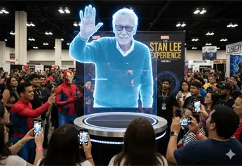 Reviven a Stan Lee a través de un holograma interactivo en la Comic Con 2025