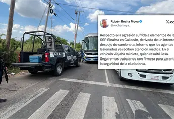 Rocha Moya confirma agresión a balazos contra vehículo donde viajaba su nieta en Culiacán