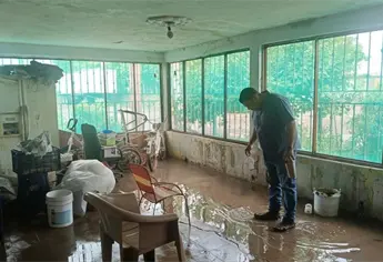Se inundan cinco viviendas en la zona rural de Culiacán ante intensas lluvias