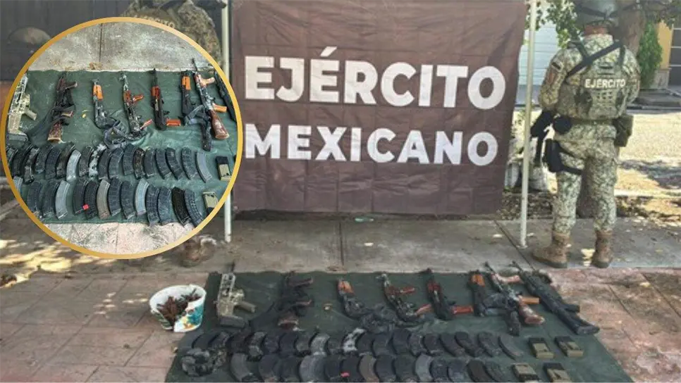 Aseguran armas, explosivos y vehículos durante operativos militares en Sinaloa