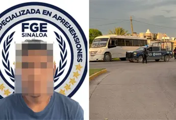 Fiscalía detiene a hombre acusado de quitarle la vida a Sergio Francisco “C” en un camión urbano en Mazatlán