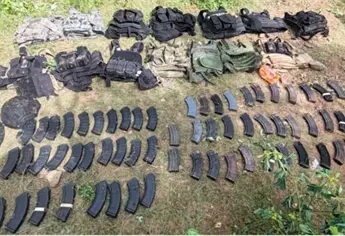 Tres abatidos, armamento, un artefacto explosivo y equipo táctico asegurados en la comunidad de Caminaguato, en Culiacán