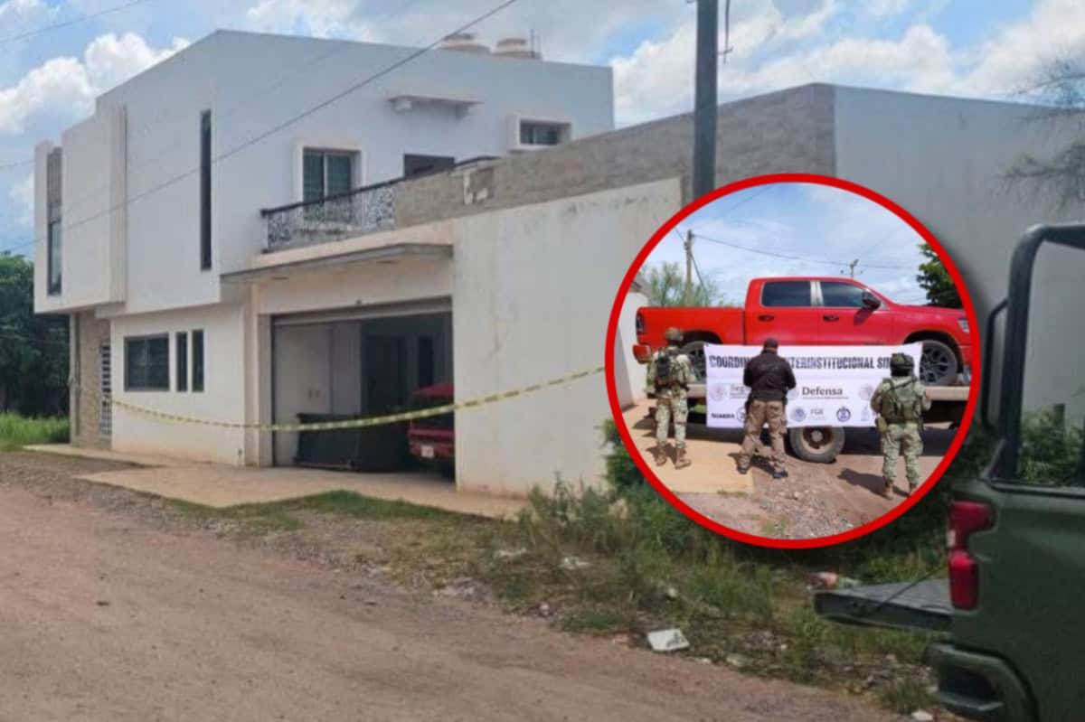 FGR catea una casa en Guamúchil; aseguran cartuchos y más de 200 kilos de droga