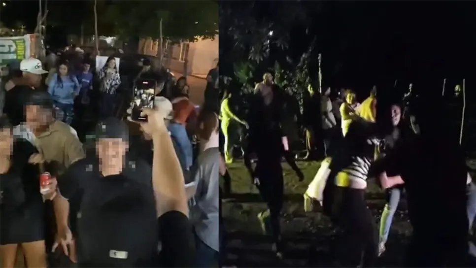 El enfrentamiento se originó cuando dos sujetos comenzaron a golpear a un joven. FOTO: Luz Noticias.
