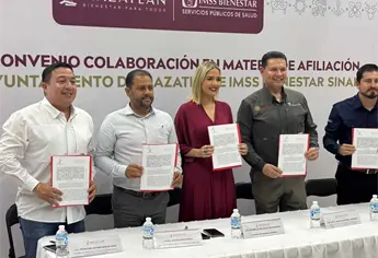 Ayuntamiento de Mazatlán firma convenio con IMSS-Bienestar para afiliar a familias sin seguridad social