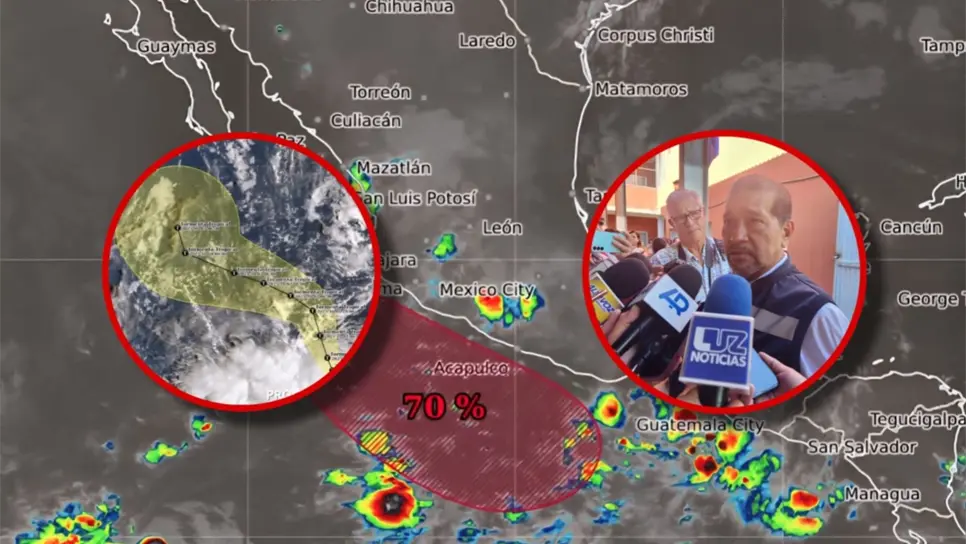 Dos posibles ciclones se forman en el Pacífico; Protección Civil mantiene alerta