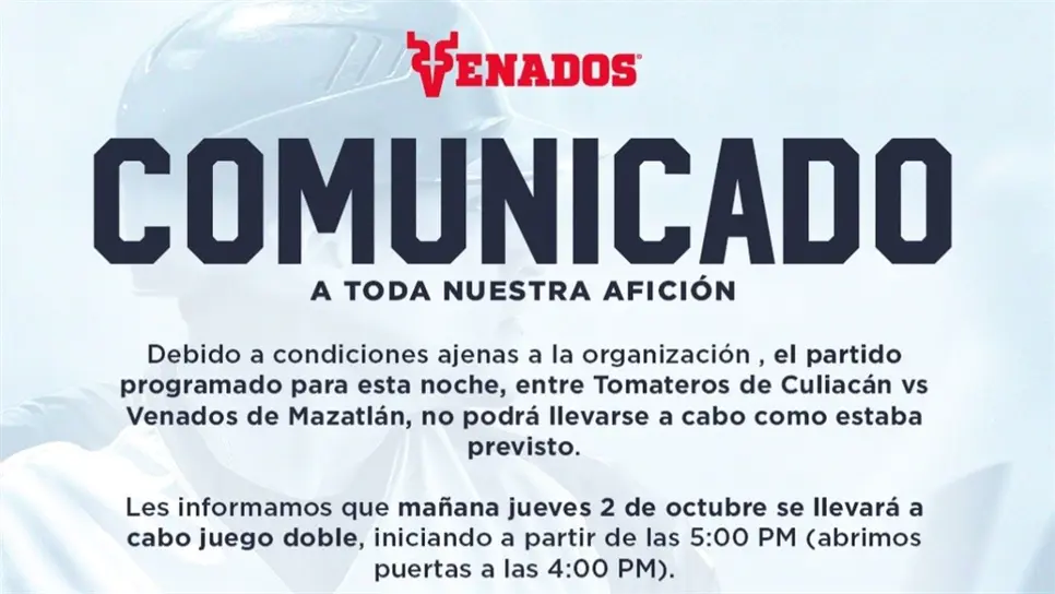 Se desconoce aún cuál es la causa original por la que no se podrá estar realizando el encuentro, pero ambos equipos confirman su participación para este jueves en el doble compromiso