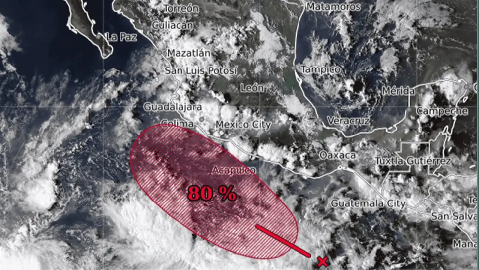 Se espera que para el fin de semana se convierta en ciclón tropical. (FOTO: Conagua).