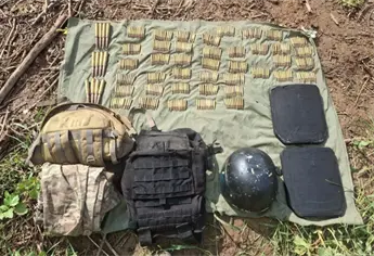 Decomisan más de 400 cartuchos y equipo táctico en El Rosario