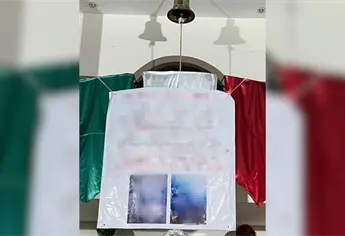 Cuelgan mantas con mensaje dirigidas a Claudia Sheinbaum en el Ayuntamiento de Elota