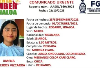 Activan Alerta AMBER en Rosario: desaparece Jimena Siqueiros de 15 años