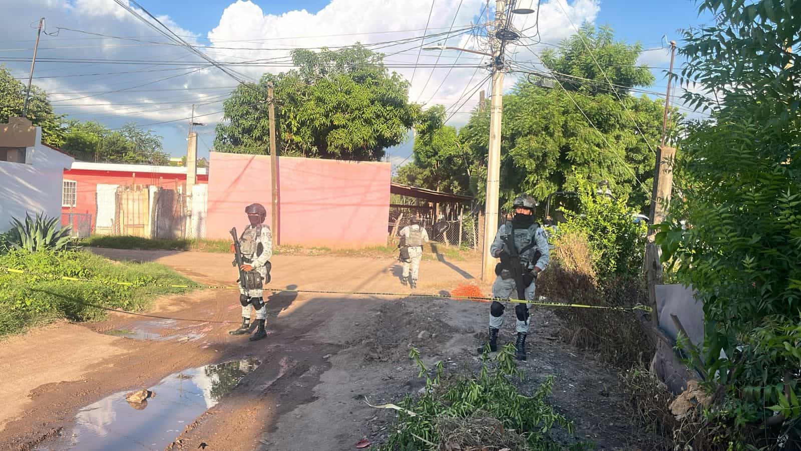 Elementos de la Guardia Nacional acordonaron la zona. (FOTO: Luis Ramírez).