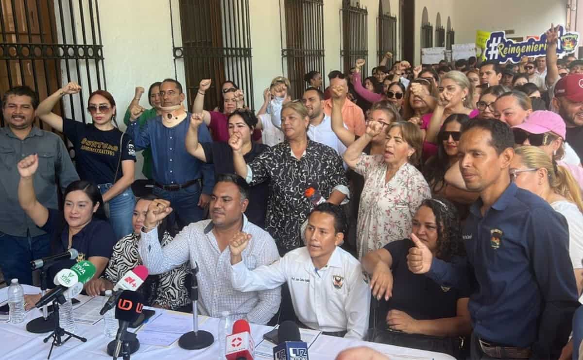 FOTO: Trabajadores administrativos de la UAS se posicionan a favor de la reingeniería institucional