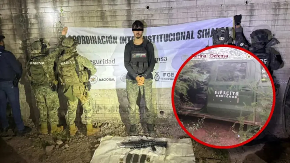 Capturan a El Fili y aseguran patrulla clonada del Ejército Mexicano en operativo en Carboneras, Culiacán