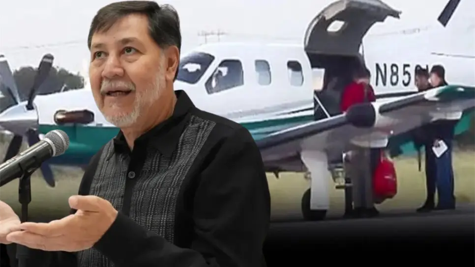 El avión de Noroña; critican al senador por rentar una aeronave en 2 mil dólares la hora