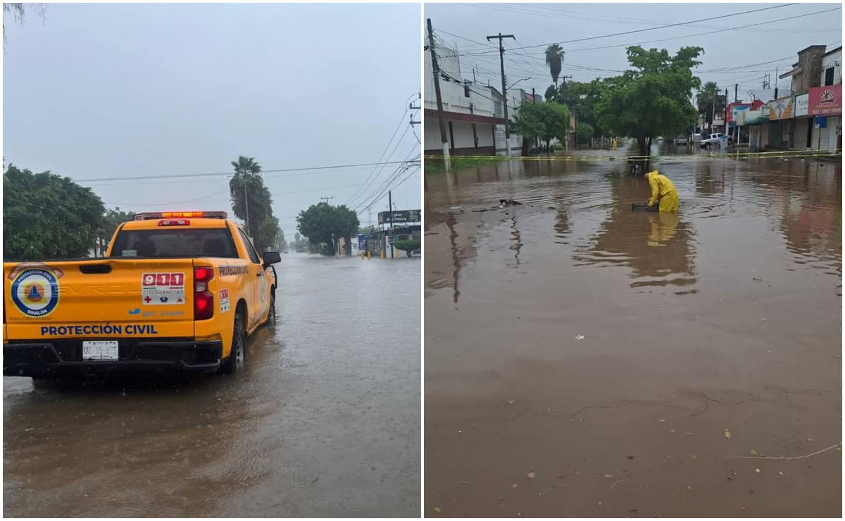 FOTO: Lluvias en Sinaloa: autoridades de Ahome trabajan desde la madrugada por remanentes de Raymond
