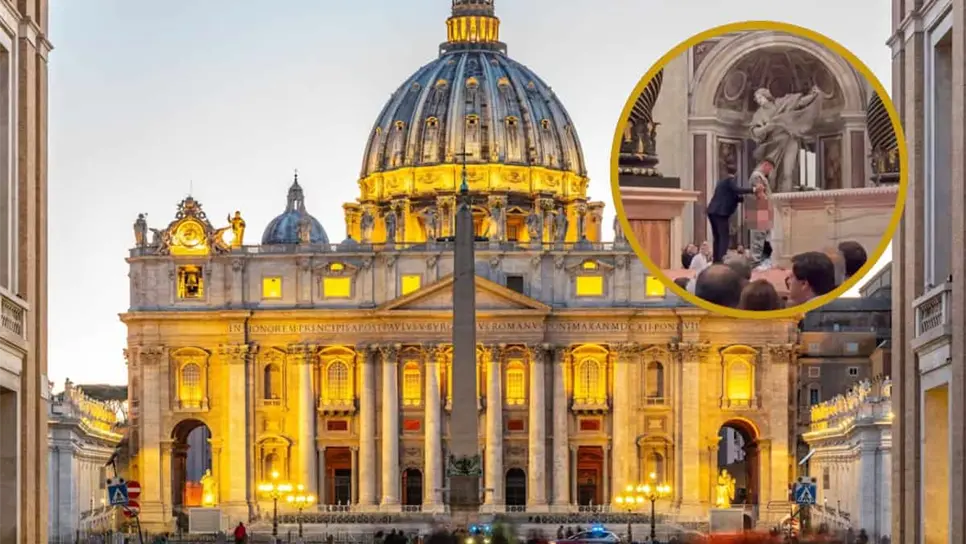 FOTO: Hombre orina en el Vaticano durante misa en la Basílica de San Pedro | Video