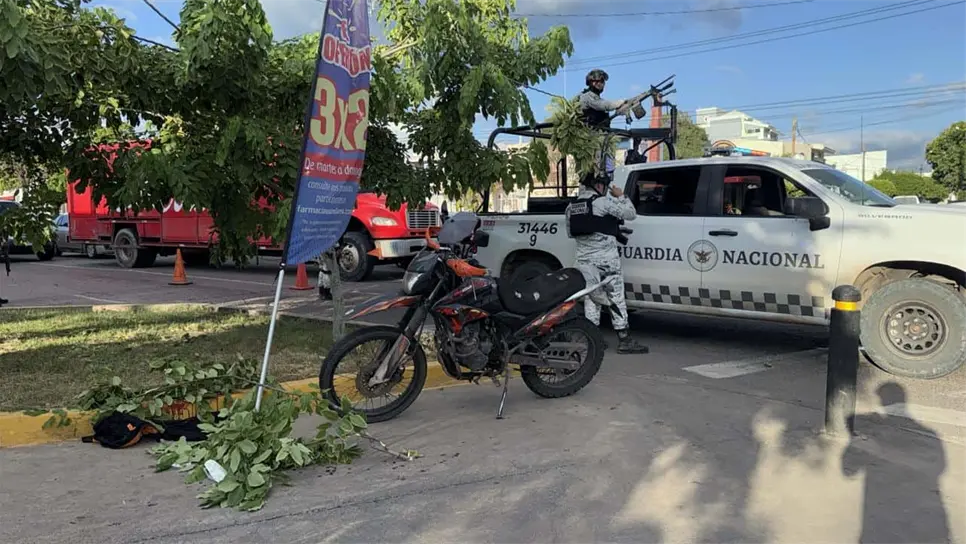 Agentes de la Guardia Nacional acudieron al lugar de los hechos. (FOTO: Ángel Beltrán)