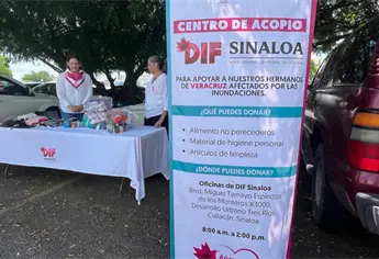 DIF Sinaloa arranca colecta de víveres para damnificados de Veracruz