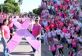Marcha Rosa 2025 tiñe de esperanza a Los Mochis: prevención y unidad contra el cáncer de mama