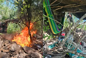 Aseguran campamento de la delincuencia organizada en Tepuche, Culiacán