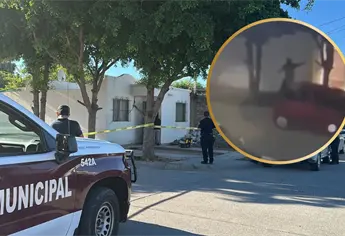 Captan en video a sujeto que disparó contra una vivienda en el fraccionamiento Los Naranjos de Los Mochis