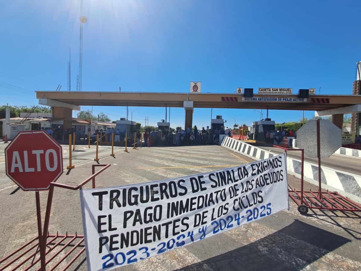 Trigueros en Ahome mantienen bloqueo en San Miguel; gobierno les adeuda 500 millones de pesos