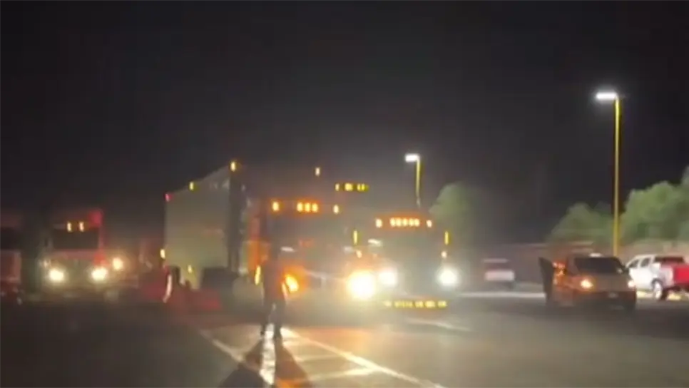 Los transportistas mostraron su descontento por el bloqueo. (FOTO: Esthela García).