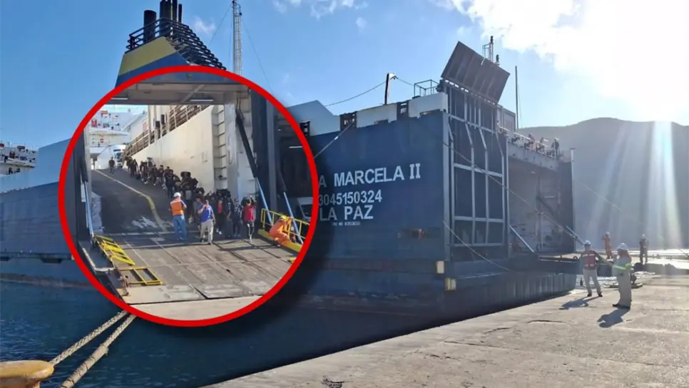 Así viajaban los 28 menores rescatados en Topolobampo; amontonados en un torton y en barco de carga