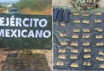 Autoridades aseguran cargadores y cartuchos en la colonia El Barrio en Culiacán