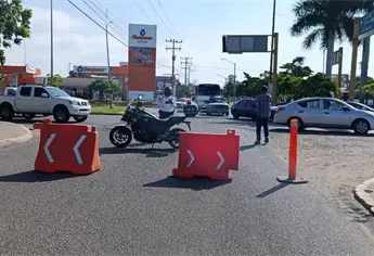 Cierre parcial en Avenida Insurgentes por obras del Colector Sanitario en Mazatlán