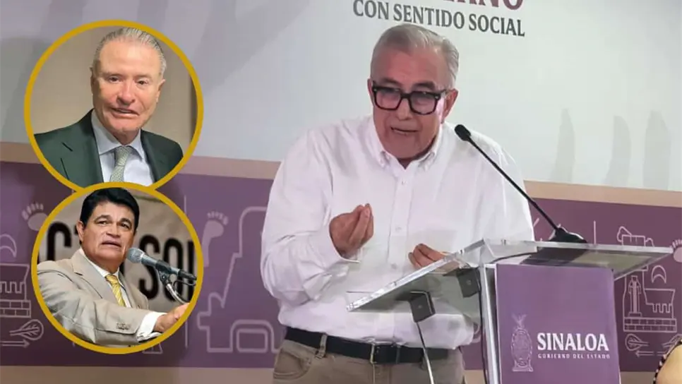 FOTO: El gobernador Rubén Rocha Moya reveló una deuda de 5 mil mdp de Malova y Quirino por omisiones al IPES e ISSSTESSIN