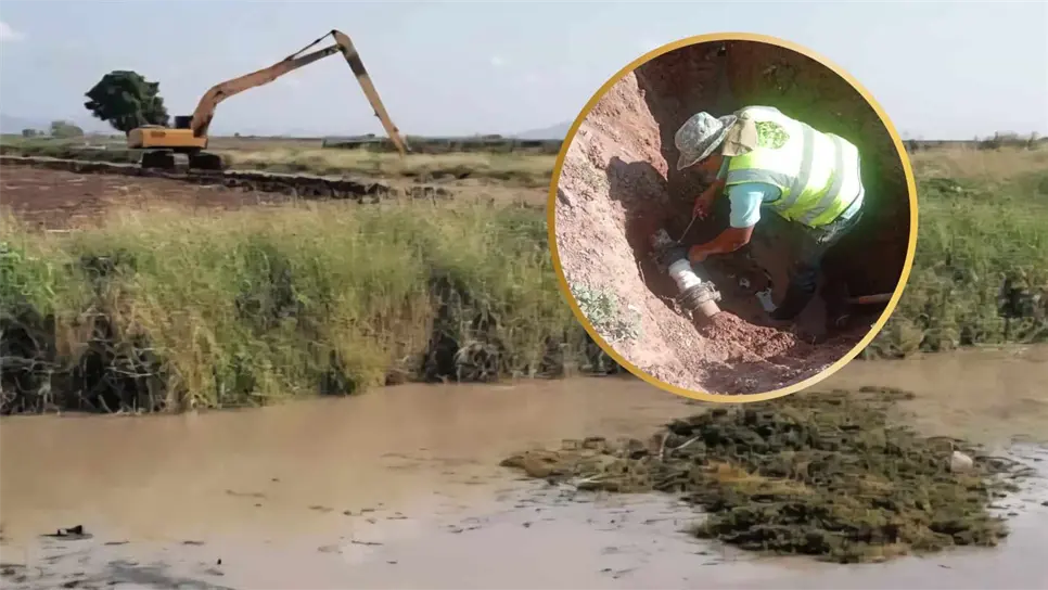Retiraron una gran cantidad de basura del canal 35. FOTO: Luz Noticias.