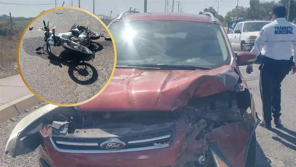 Muere motociclista tras ser impactado por una vagoneta frente a Las Villas en Los Mochis