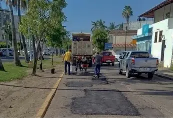 Trabajos de bacheo en Mazatlán; Estas son las zonas intervenidas este jueves 6 de noviembre